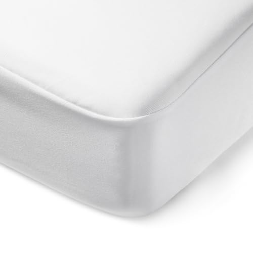 Amazon Basics Waterproof Mattress Protector - Twin XL, Deep Pocket White