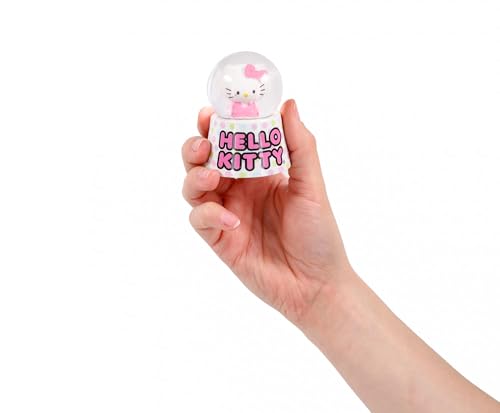 Polka Dot Mini Light-Up Snow Globe with Swirling Glitter, 3 Inches