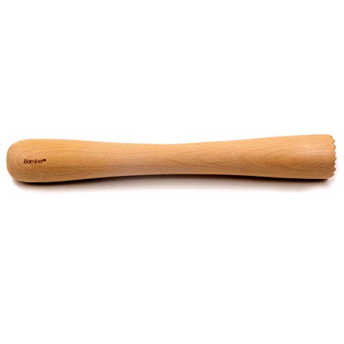 Bamber Extra Long Wooden Cocktail Mojito Muddler - 12 x 1.6 Inches Bar Tool