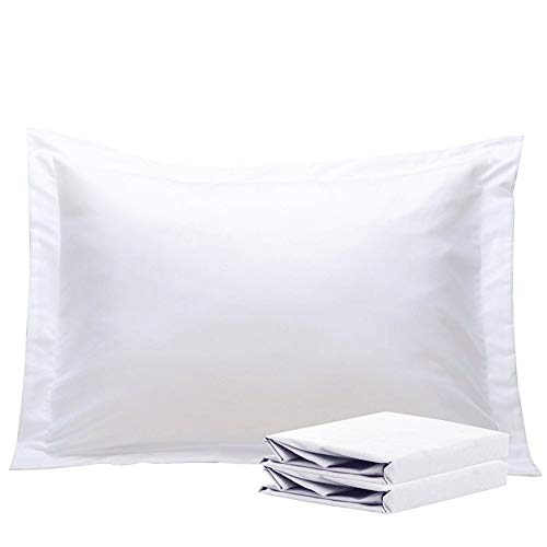 Standard Pillow Shams Set of 2, Brushed Microfiber with 1-Inch Flange