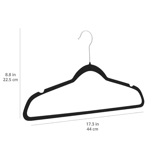 Amazon Basics Slim Velvet Non-Slip Suit Hangers, 30-Pack