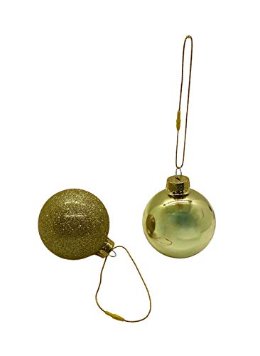 200 Pack Gold Christmas Ornament String Hangers with Snap Fasteners - Nomad Brand