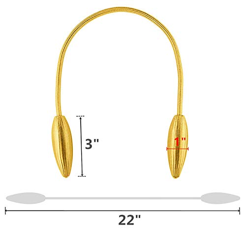 Gold Decorative Curtain Tiebacks, Malleable Twist Holdbacks - Set of 2