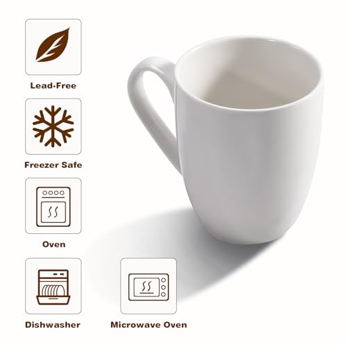 Large Ceramic Coffee Mugs 16oz Set of 4, Dishwasher & Microwave Safe