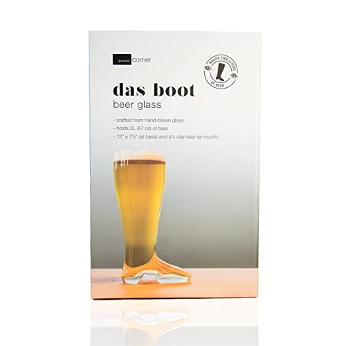 2 Liter German-Style Beer Boot Glass - Authentic Oktoberfest Beer Mug