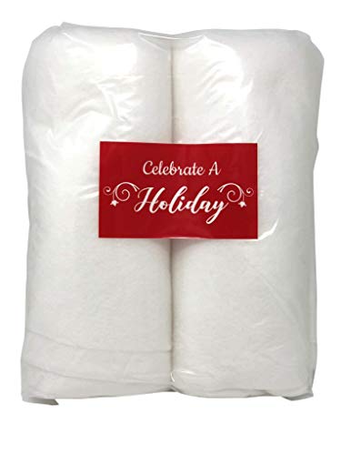 Artificial Christmas Snow Blanket Roll (3ft x 8ft, 2 Pack) for Village Decor