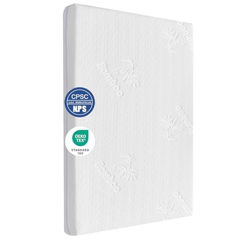 32x18 Dual Sided Gel Memory Foam Bassinet Mattress - 2" Thick Waterproof Pad