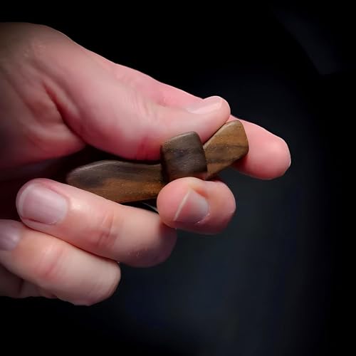 Black Walnut Wooden Pocket Cross Fidget - Set of 3 Prayer Crosses