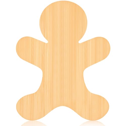 Christmas Gingerbread Man Wooden Serving & Cutting Board - Bamboo Holiday Tray