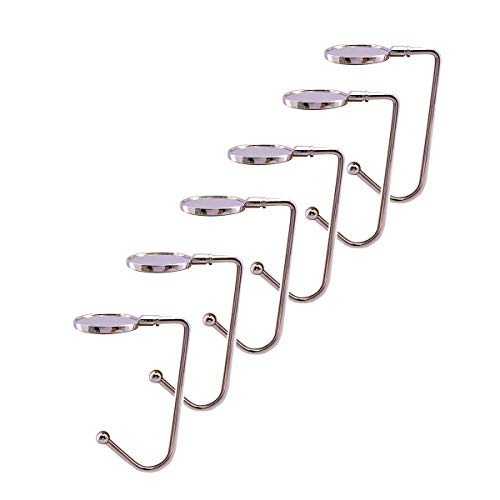 Metal Mantel Stocking Hanger and Purse Hook Holder - Set of 6