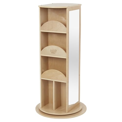 Rotating Kids Dress-Up Storage Station with Mirrors and Shelves
