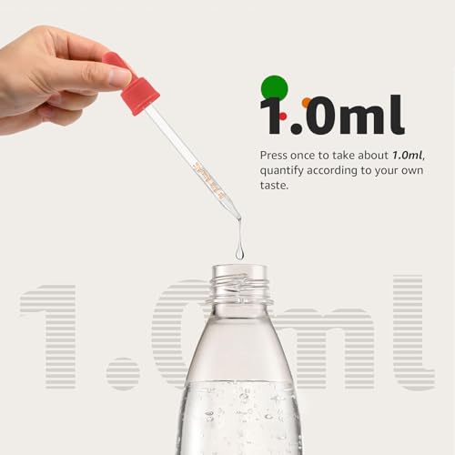 Glass Dropper Pipettes for Flavor Drops, 6-Piece Set with Accurate Scale