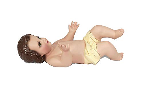 Handmade Plaster Baby Jesus Statue - Figura de Niño Dios (30cm)
