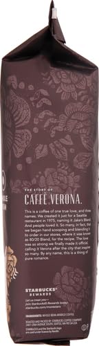 Starbucks Whole Bean Coffee - Caffè Verona Dark Roast, 100% Arabica, 18 oz Bag (Pack of 2)