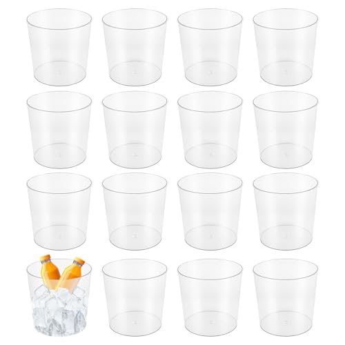 16 Pack Clear Plastic Ice Buckets - Large 6L Beverage Chillers for Party, Wedding & Bar