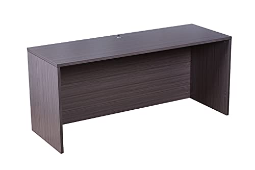 Boss Office Products 71-Inch Executive U-Shape Desk with Storage Hutch & Pedestal, Driftwood