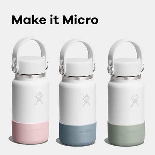 Hydro Flask Micro Bottle Boot - Black Silicone Mini Water Bottle Sleeve