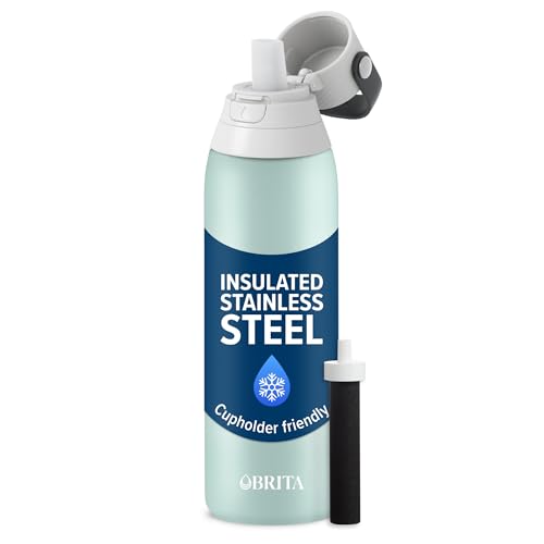Insulated Stainless Steel Filtering Water Bottle 20 oz Glacier
