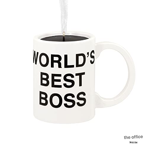Hallmark The Office World's Best Boss Coffee Mug Christmas Ornament (0002HCM9116)