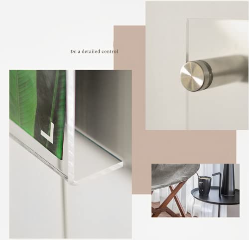 2-Pack 17-Inch Acrylic Wall-Mounted Magazine Holder Floating Shelves
