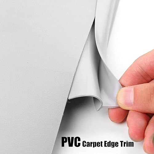 10ft Carpet Transition Strip - Gray Waterproof Self-Adhesive Edge Trim for Rugs & Floor Edges