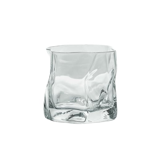 300ml Japanese Transparent Square Water Cup - Retro Irregular Shape & Household Use