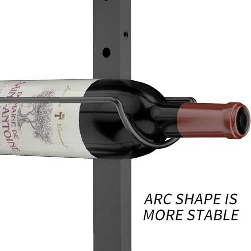24-Bottle Wall Mounted Wine Rack, Detachable Metal Wine Storage Organizer