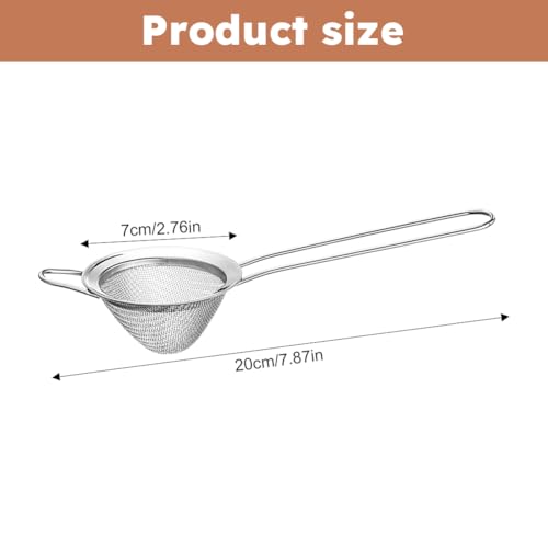 Stainless Steel Cocktail & Tea Strainer Set of 2 - Fine Mesh Bar Strainers for Drinks and Kitchen Use