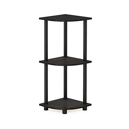 3-Tier Corner Shelf, Compact Open Storage Bookshelf for Small Spaces