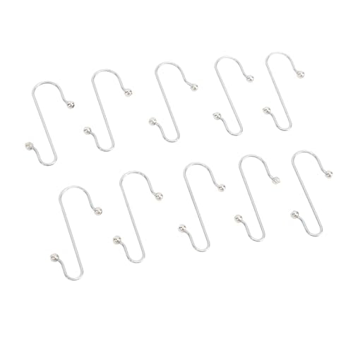 Syrisora 100 Pcs Stainless Steel S Shape Ornament Hooks for Christmas Tree Decorations