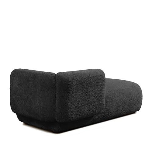 Modern Boucle Upholstered Left-Facing Chaise Lounge for Living Room