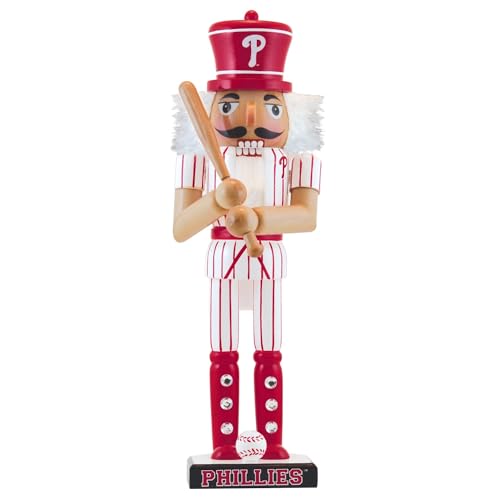 Philadelphia Phillies Collectible Wooden Nutcracker - Holiday Decor