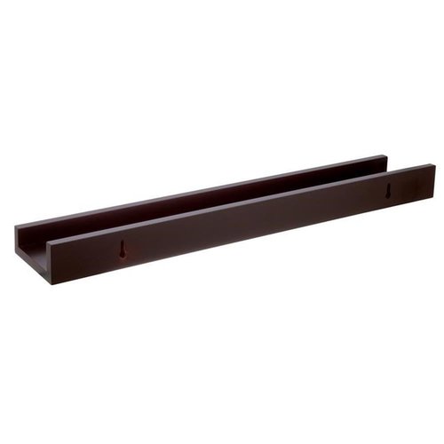 Kiera Grace Set of Four Edge Simple & Classic Decorative Engineered Wood Floating Wall-Mounted Picture Frame Shelves for Home, Room, & Office, 23" L x 4" W x 2" H, Brown