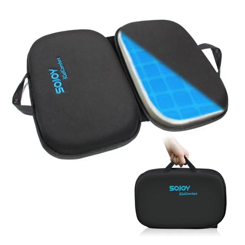 Foldable Gel and Memory Foam Seat Cushion for Office Chair and Travel