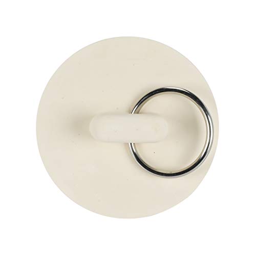 1-1/2 Inch Rubber Drain Stopper with Pull Ring - Off-White, Variation of THIS listing