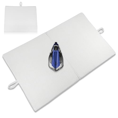 Portable Ironing Mat 24x16 Inch, Foldable Heat Resistant Tabletop Pad