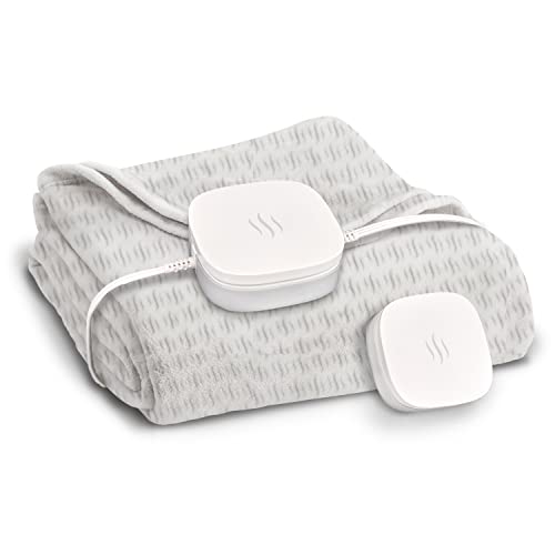 Electric Foot Warmer for Queen Bed - Wireless RF Remote, Microplush Flannel