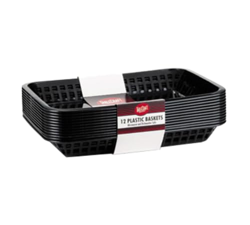 TableCraft Products C1079BK Cash and Carry Grande Basket, Large, Black (Pack of 12)