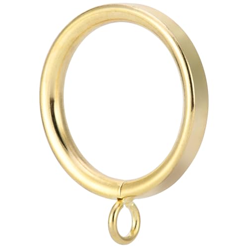 24-Piece 1.5-Inch Metal Curtain Rings with Eyelets for 1.25-Inch Rods