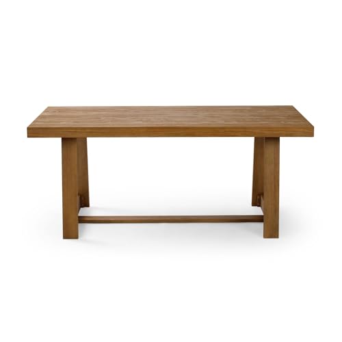 72-Inch Solid Wood Farmhouse Dining Table - Rectangular Kitchen Table