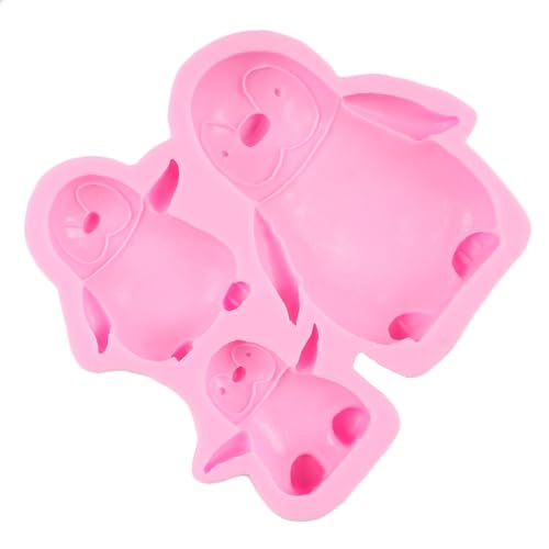 Penguin Family Silicone Fondant Mold for Cake Decoration - Style B