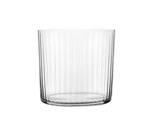 H&H Set of 6 Faceted Glasses 40cl – Modern Stylish Drinkware
