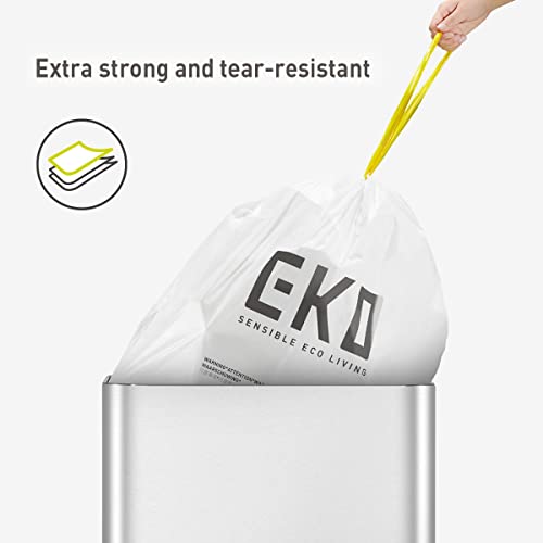 21 Gallon Extra-Strong Drawstring Trash Bags - 60 Count Roll, White