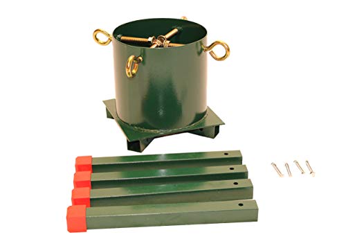 Heavy Duty Welded Steel Christmas Tree Stand for Live Trees 5 to 12 Ft