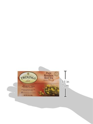 Twinings Red African Rooibos Tea - Naturally Caffeine-Free Herbal Blend | 20 Count (Pack of 4)