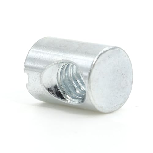 M6 Cross Dowel Barrel Nuts for Furniture Assembly, 4-Pack