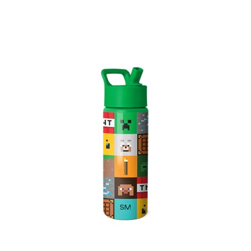 Simple Modern Minecraft Kids Water Bottle 18oz Insulated Stainless Steel Tumbler