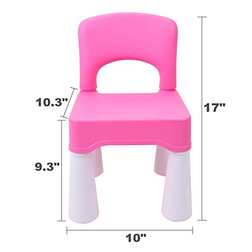 Ergonomic Toddler Chair - Stable Anti-Tip Pink Seat for Kids Ages 2+