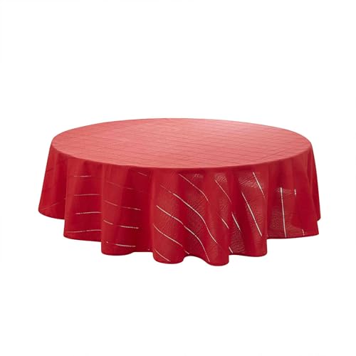 IZOD Red 70" Round Tablecloth - 55% Cotton / 45% Polyester, Easy Care