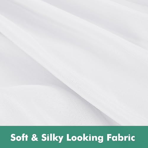 Wrap Around Queen Size Bed Skirt - 15 Inch Drop Split Corner Dust Ruffle